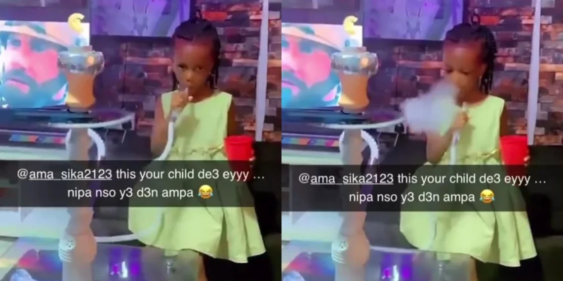 Video Of A Little Girl Smoking Shisha Goes Viral