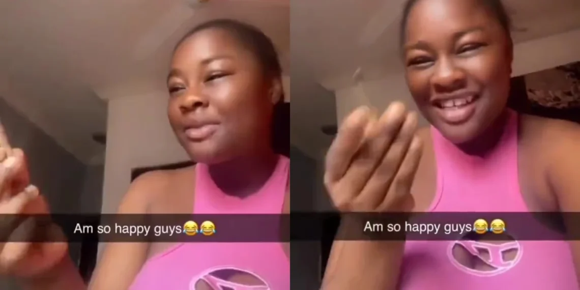 Lady celebrates her 1st time smoking and it made her happy (Watch Video) 1 Lady celebrates her 1st time smoking and it made her happy (Watch Video)