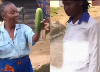 This is what you are swallowing! – Mom rages after discovering big cucumber in her girl’s bag [VIDEO]