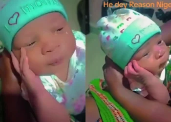 Nigeria Why! – Few weeks old baby goes viral for his display of emotions [WATCH VIDEO]
