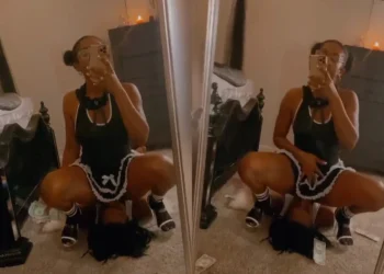 “Finished Man” – Netizens reacts to a video of a lady sitting on a man’s face