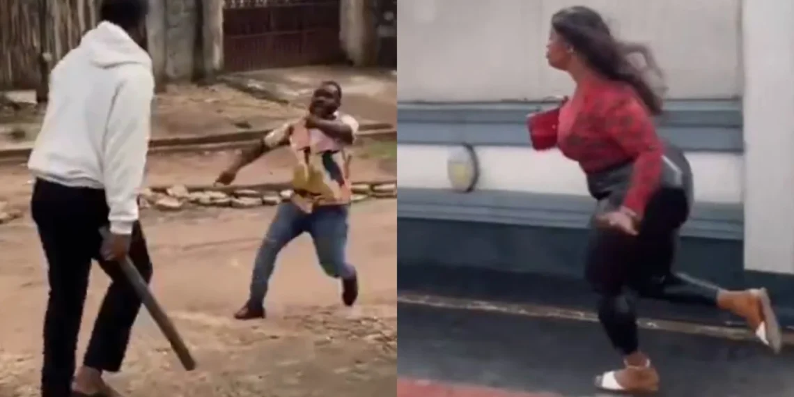 Married woman races 100m after she was caught with her husband’s best friend 1 Married woman races 100m after she was caught with her husband’s best friend