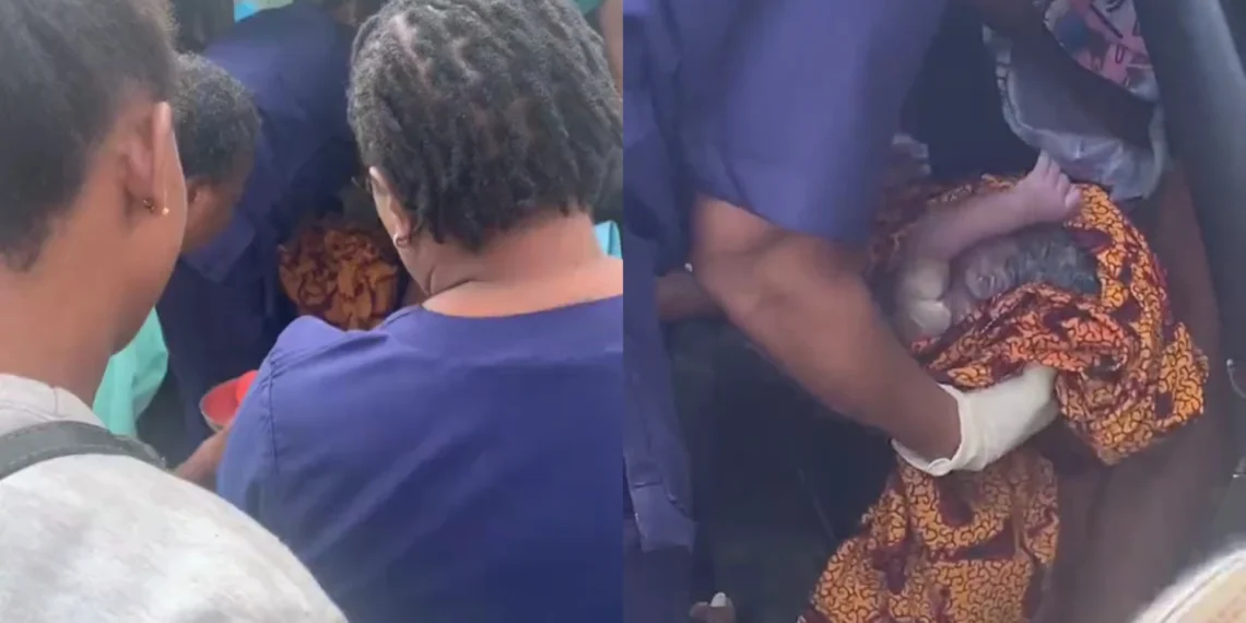 Live Video Of A Pregnant Woman Giving Birth To A Baby Girl Inside A Korope Bus 