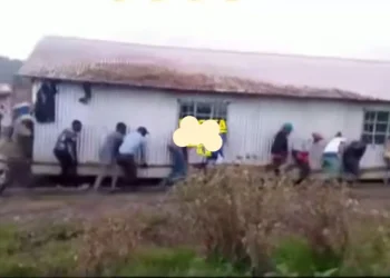 Church members reportedly uproot church from pastor’s house after his wife refused to give them tea (Video)