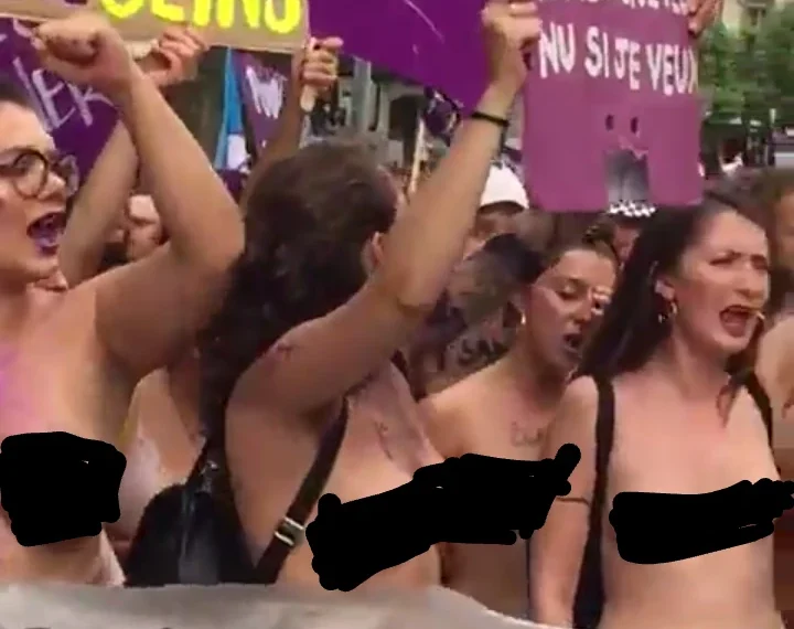 Finnish women go braless to protest against men marrying only one wife (VIDEO) 1 Finnish women go braless to protest against men marrying only one wife (VIDEO)