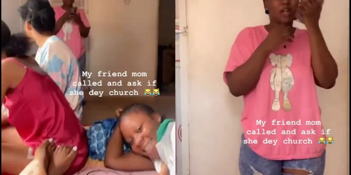 Her mom called to find out if she's in church and she pulled this (Video) 1 Her mom called to find out if she’s in church and she pulled this (Video)