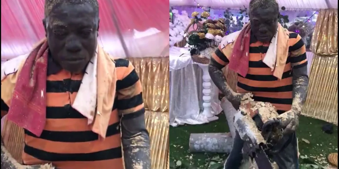 Body Of A Dead Tree cutter In Ghana Made To Take Form During His Funeral [VIDEO]
