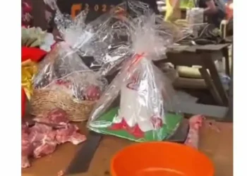 Emotional: See How This Lady Surprised Her Husband on His Birthday at His Meat stall