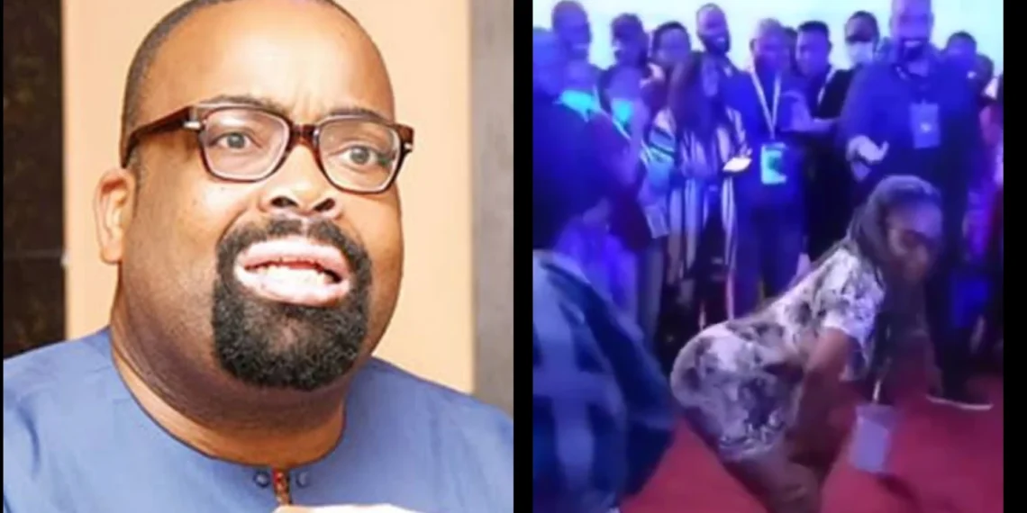 Edo LP candidate Olumide Akpata caught looking lustfully at a lady’s nyash