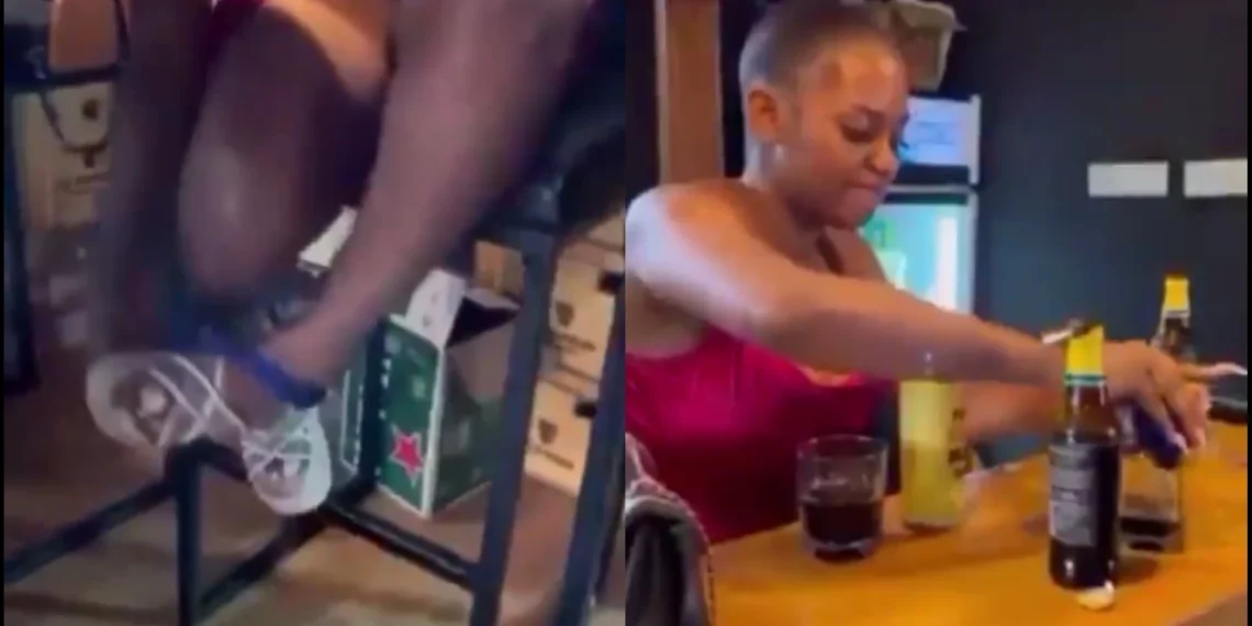 Lady caught squeezing her underwear juice into a man’s drink [VIDEO]
