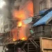Intense Panic as Fire Engulfs Idumota Market Lagos (Video)