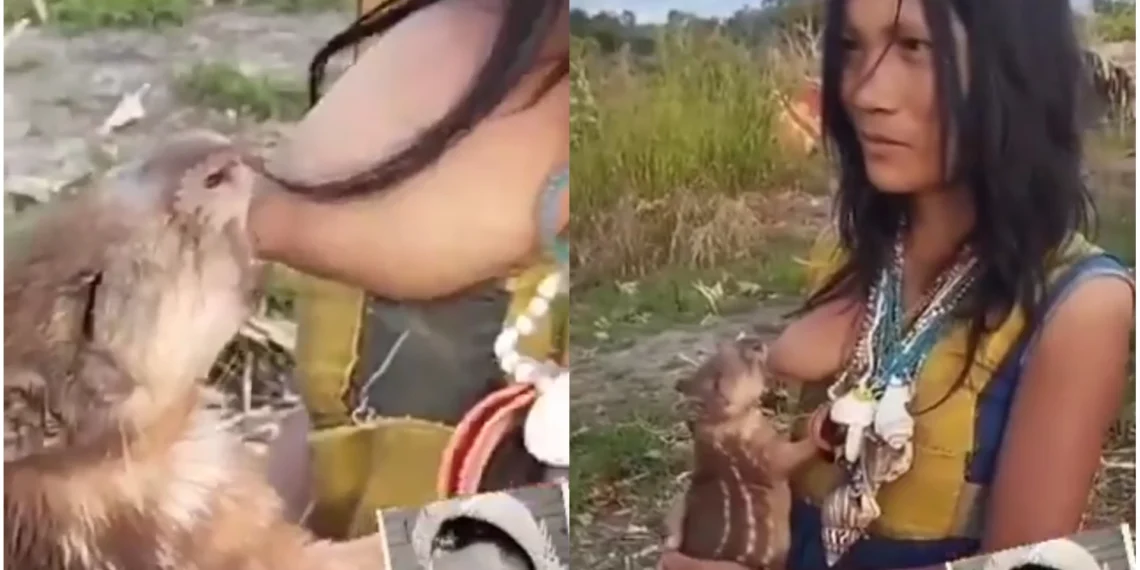 Woman caught breastfeeding a squirrel [VIDEO]