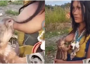 Woman caught breastfeeding a squirrel [VIDEO]