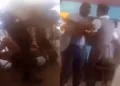 Female student drags her male teacher in a dirty fight 3 Female student drags her male teacher in a dirty fight