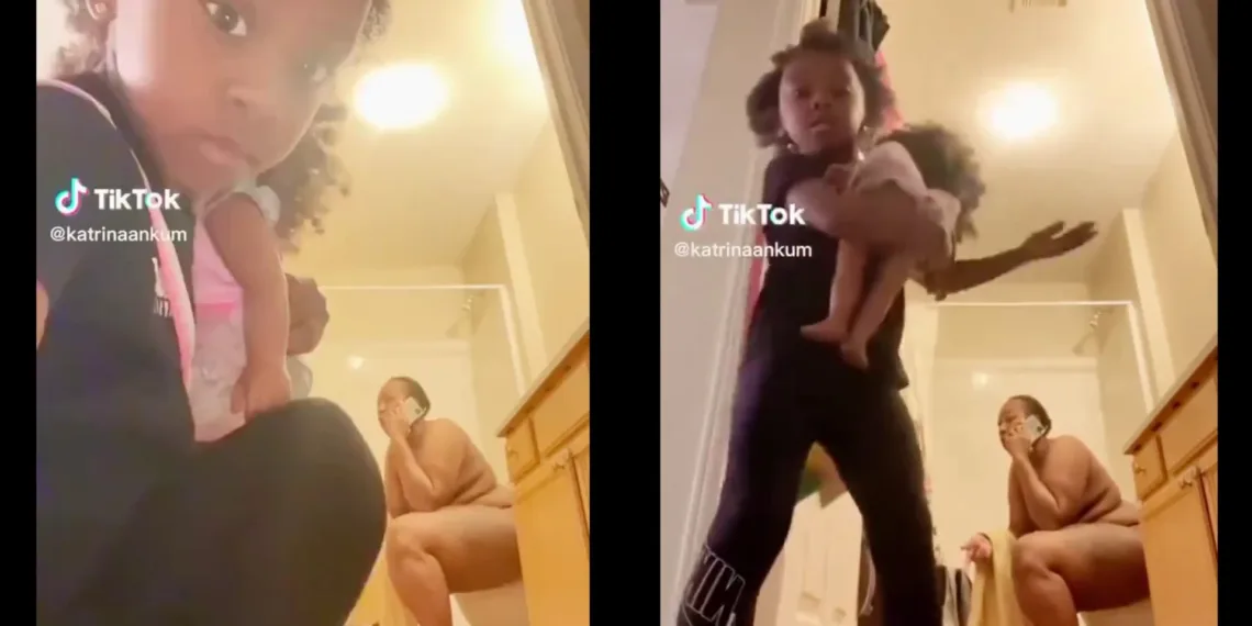 Child TikToker shares a video of her mom nak£d 1 Child TikToker shares a video of her mom nak£d