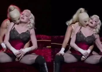 65 year old Madonna performs vulgar act on stage where children are present (VIDEO)