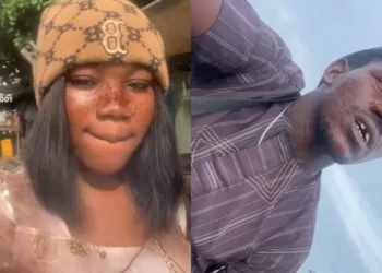 Pantless Girl captures the moment a Bike man’s Gbola got hard because of her