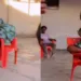Trending video of a lady oozing electrifying vibes on top of a breakable chair