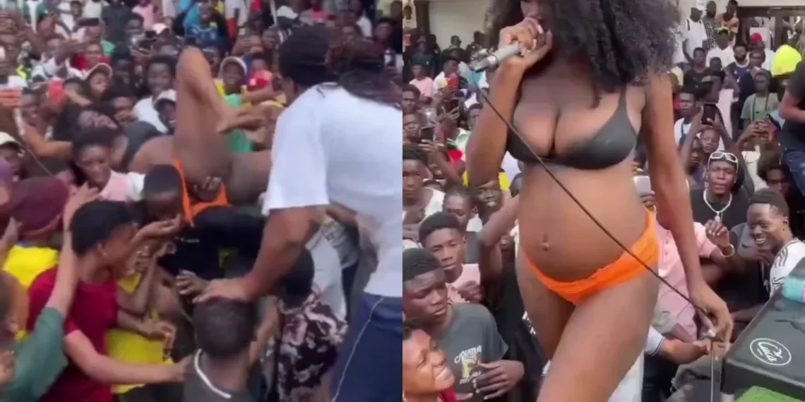 Video of small boys sticking their fingers into a pregnant woman’s private part