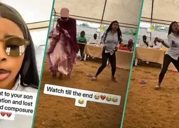 Nigerian Mum Loses ‘Composure’ During Dance Competition at Son’s Graduation, Video Goes Viral