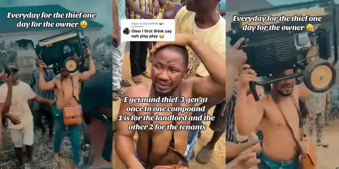 Nigerian man caught after stealing 3 Generators from one compound 1 Nigerian man caught after stealing 3 Generators from one compound