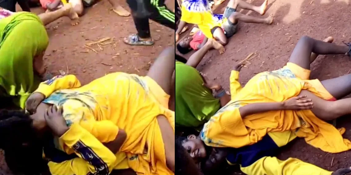 Video of youths teaching kids how to make love publicly 1 Video of youths teaching kids how to make love publicly