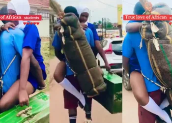 2 students caught in a risky romance in the middle of the road [VIDEO]