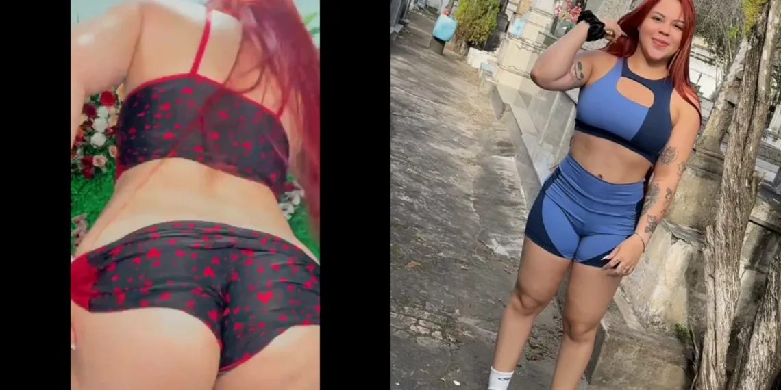 Influencer Aryanna Savegnago takes her nephew to a cemetery to record adult content 1 Influencer Aryanna Savegnago takes her nephew to a cemetery to record adult content
