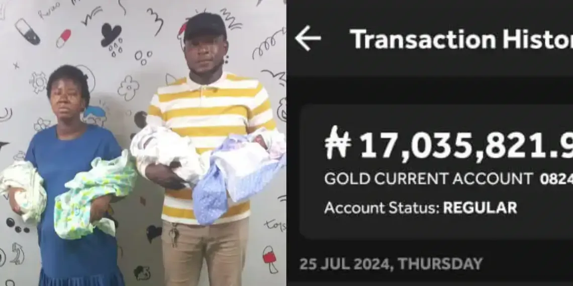 Nigerian couple who welcomed quadruplets have received ₦19M donations, other gifts 1 Nigerian couple who welcomed quadruplets have received ₦19M donations, other gifts