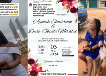Nigerian lady makes friends travel a distance for her wedding, says it’s a prank