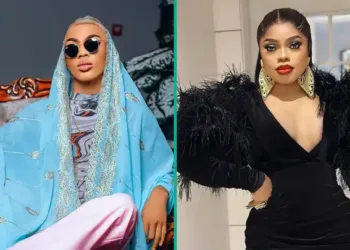 Video as James Brown wears male outfit, dances to mark Bobrisky’s return