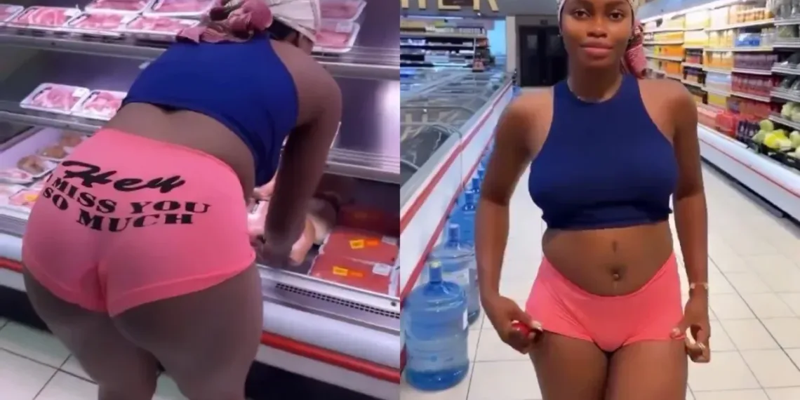 Abuja Slay Queen Puts A Supermarket On Hold With Her Outfit [WATCH VIDEO]