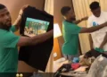 Iheanacho spotted selling Okrika in Super Eagles camp (VIDEO)