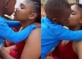Viral Video Of A Lady Passionately Lip Locking A Little Boy