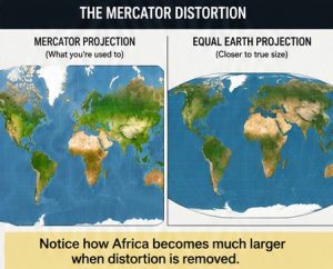 Why the World's Maps Make Africa Look Smaller Than It Really Is 2 Comparison of Africa on Different World Map Projections